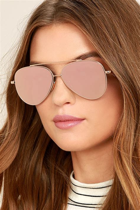 curvy pink mirror sunglasses